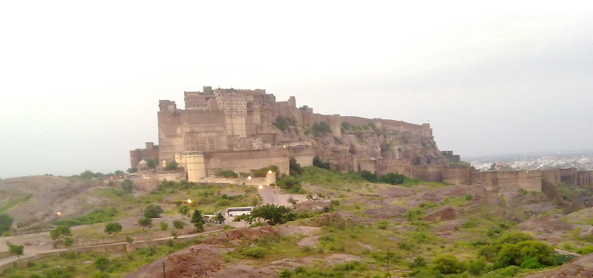 Illustrated Rajasthan landscape